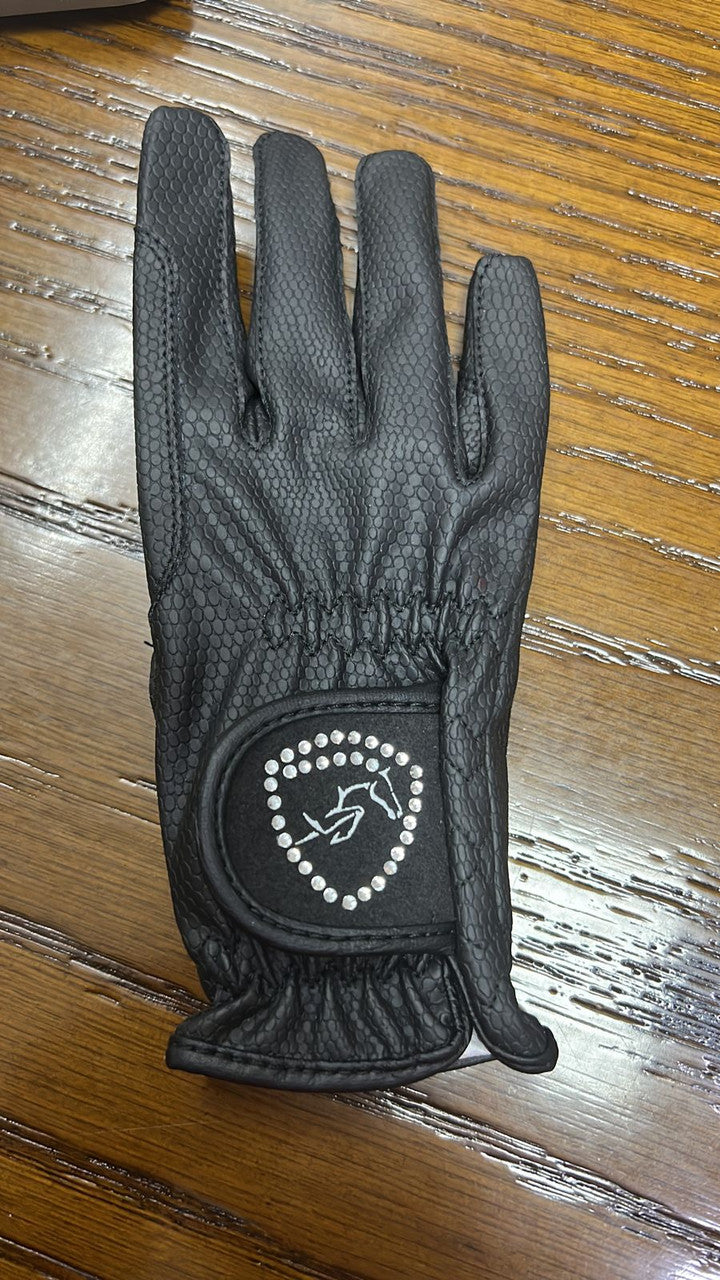 Black Gloves (with Crystals)