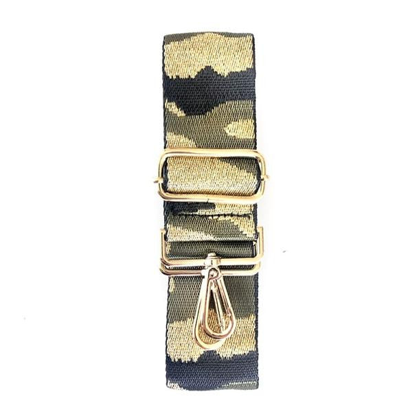Lurex gold and khaki camo