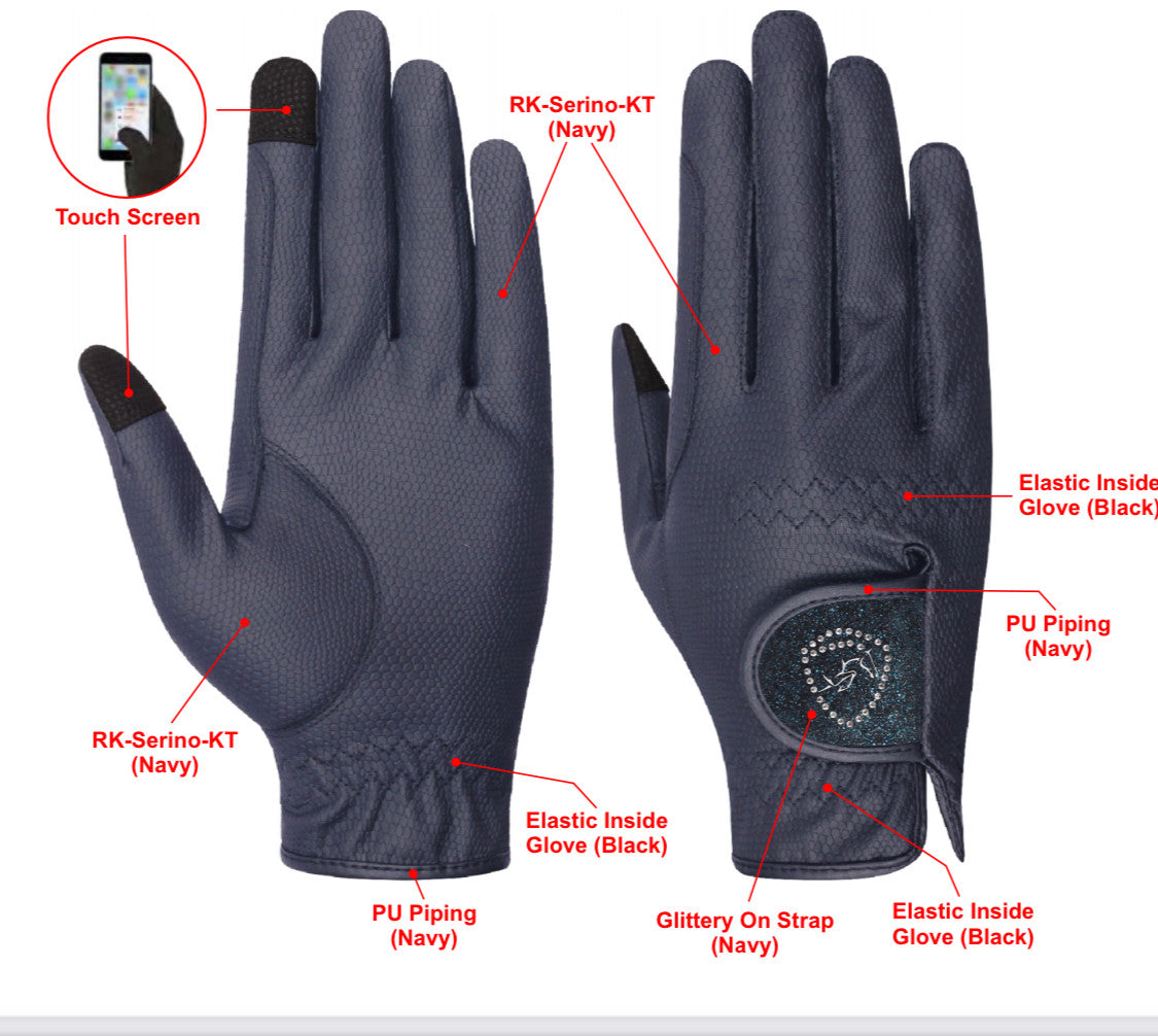 Blue Gloves (with Crystals)