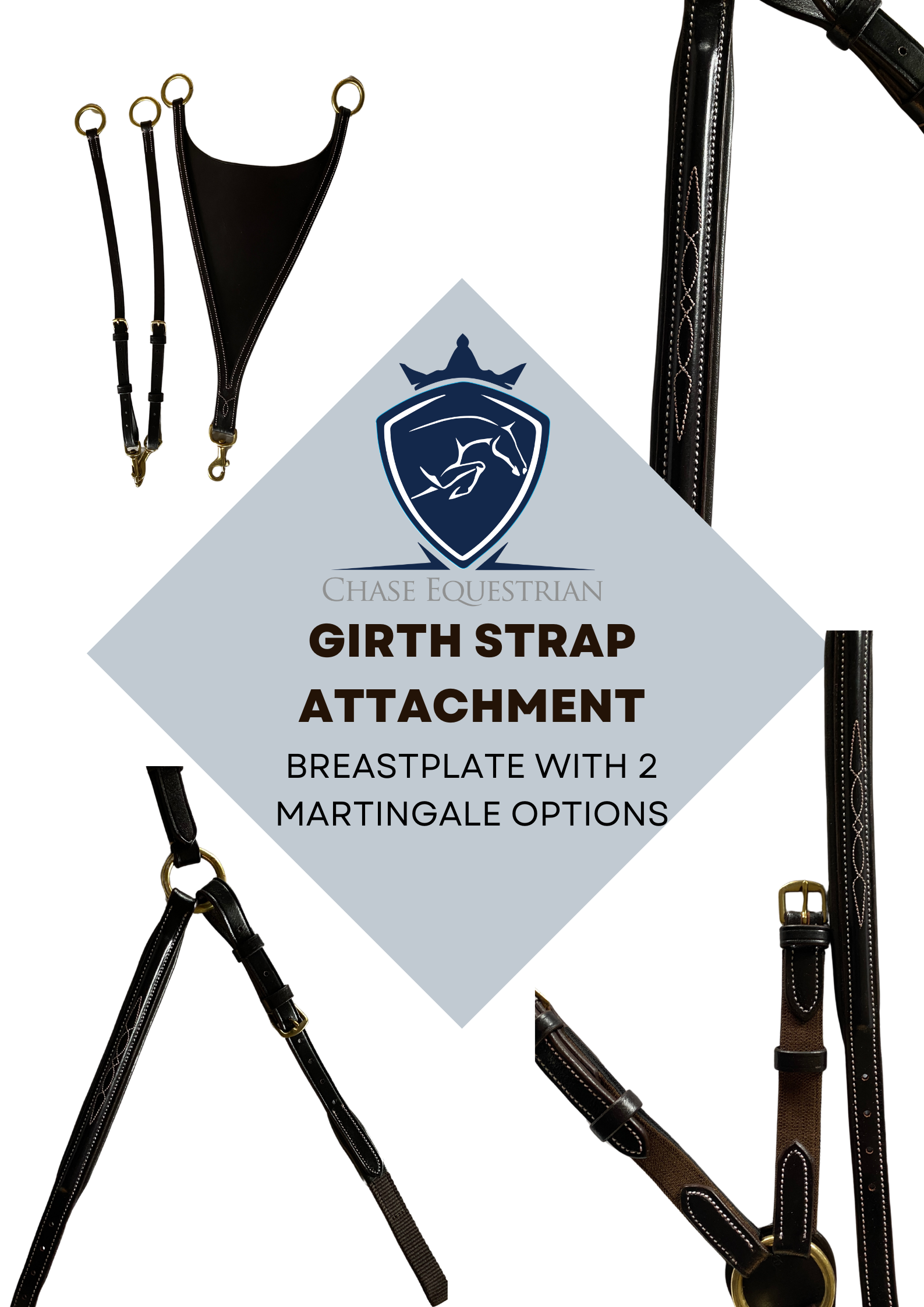 Breastplate (with both bib ring and normal martingale attachment options inc.)
